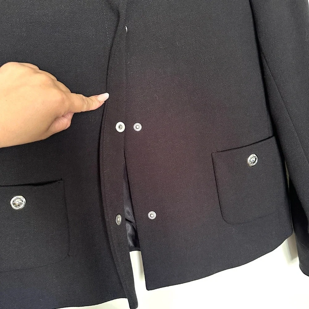Zara Black Tailored Blazer with Cropped Silhouette Sz XS Lined‎